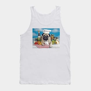 Pug Dog Chef Tank Top